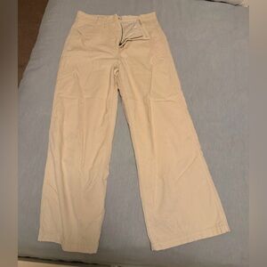 Madewell Wide Leg Pants in Beige